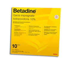 BETADINE*10GARZE IMPREGN 10x10 - Antica Farmacia Celesia