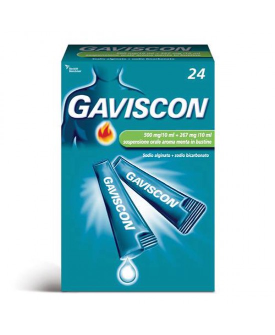 GAVISCON*24BUST 500+267MG/10ML - Antica Farmacia Celesia