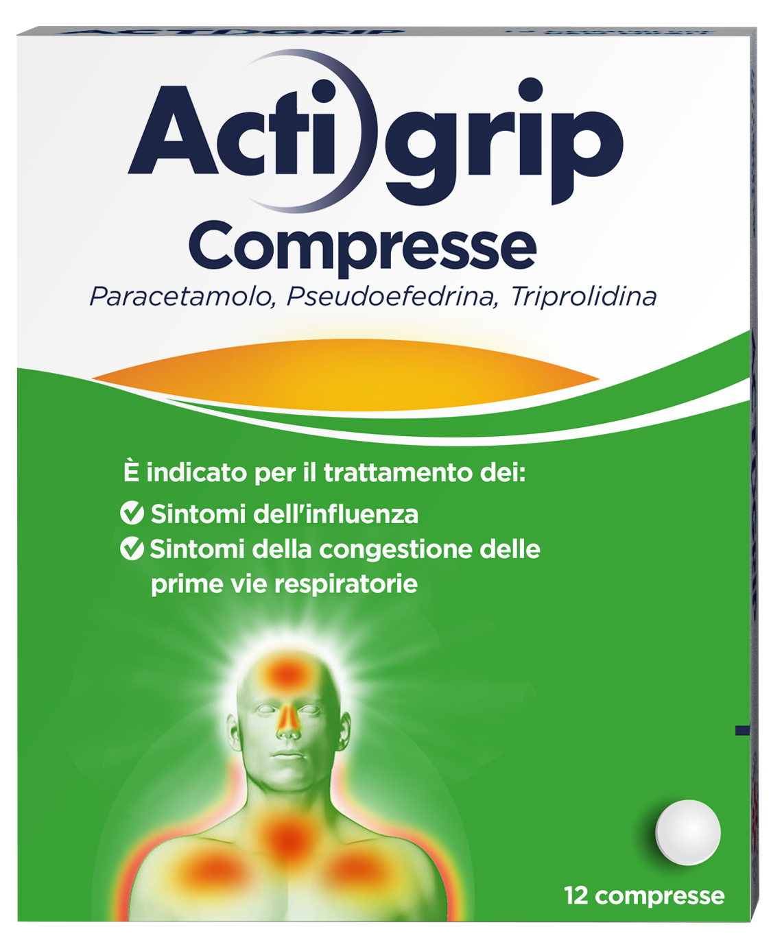 ACTIGRIP*12CPR 2,5+60+500MG - Antica Farmacia Celesia