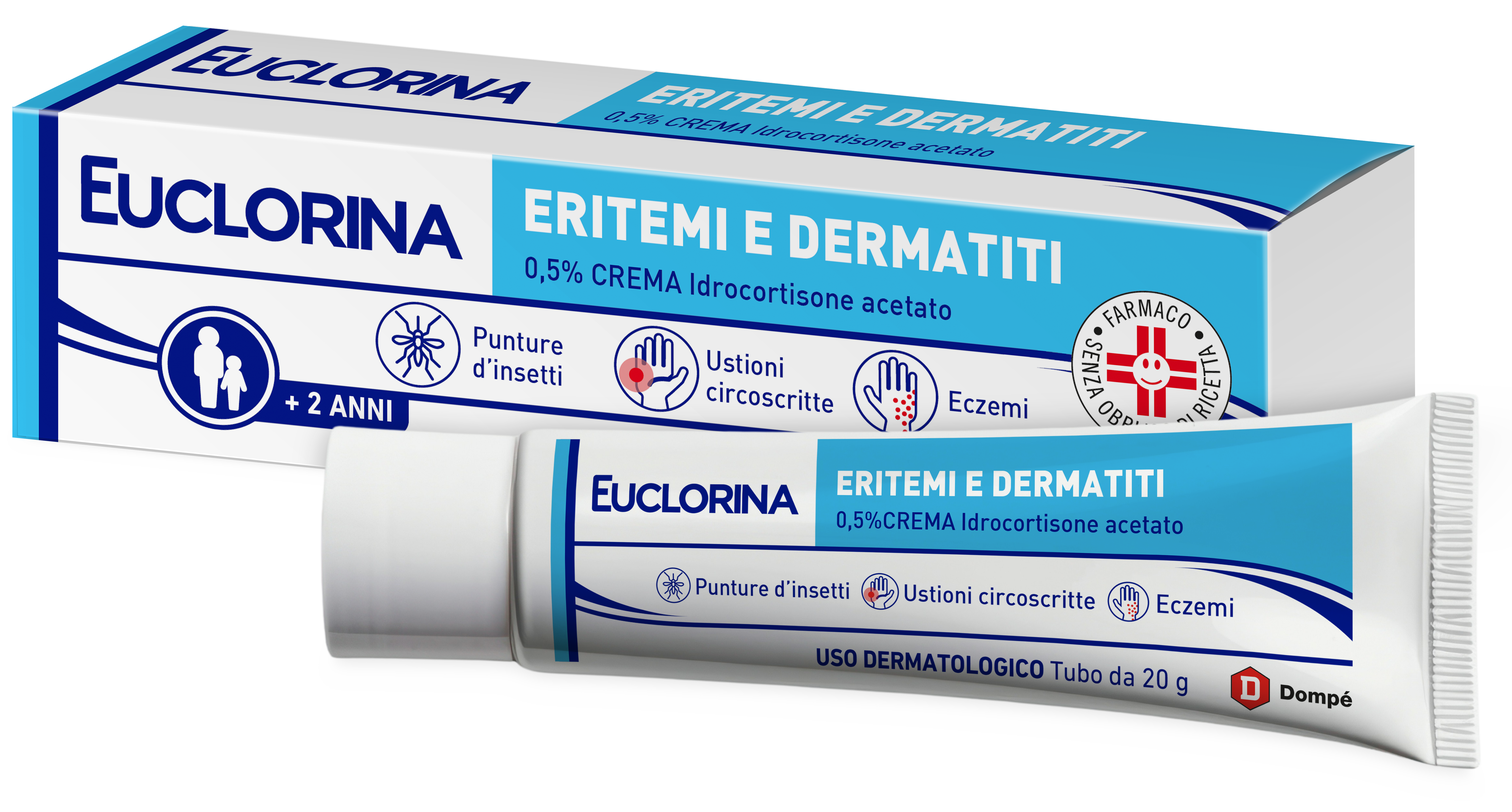 EUCLORINA ERITEMI*CR 20G 0,5% - Antica Farmacia Celesia