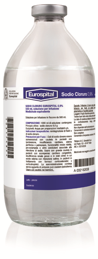 SODIO CLORURO EUROS*0,9% 500ML - Antica Farmacia Celesia