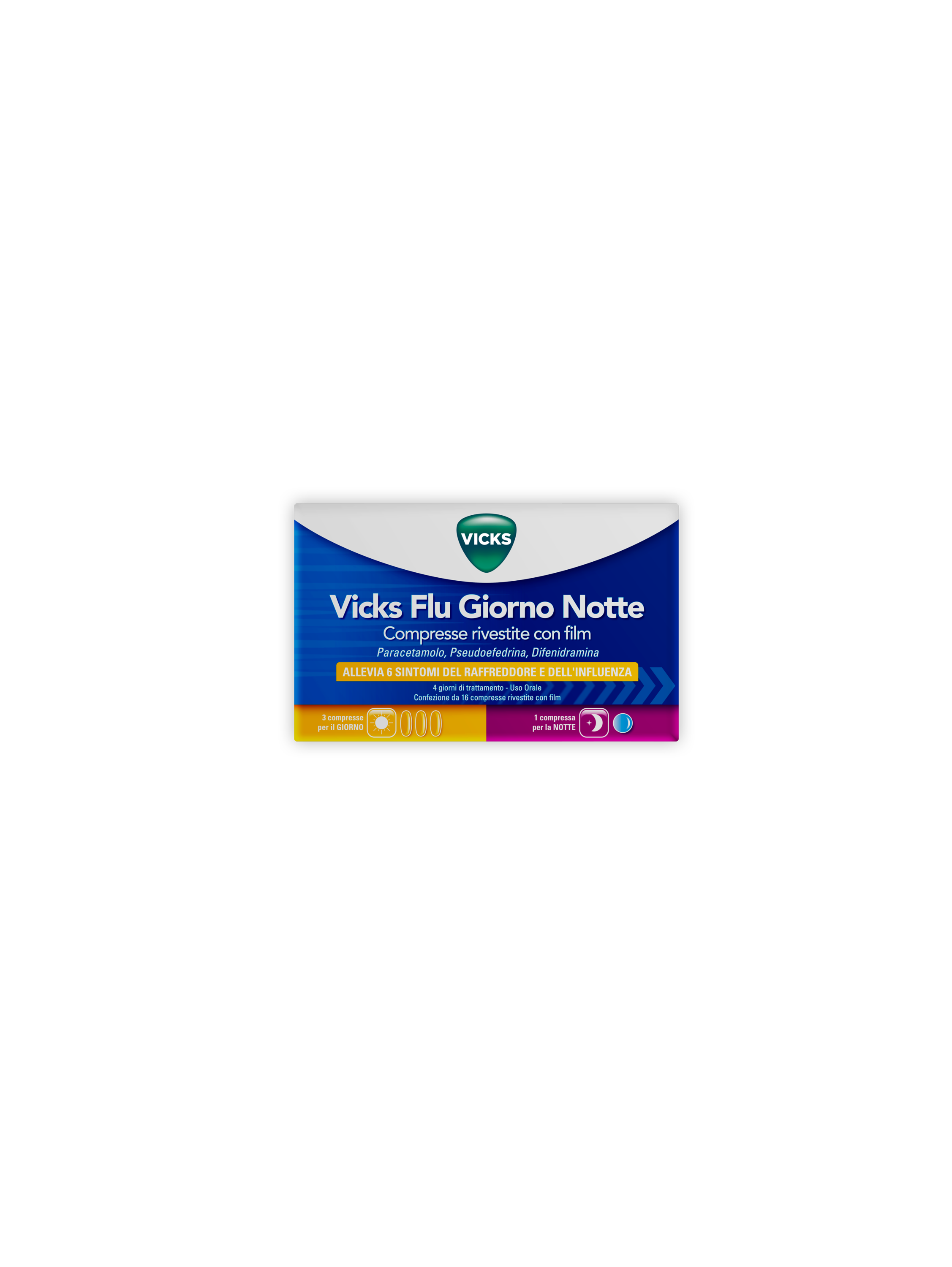 VICKS FLU GIORNO NOTTE*12+4CPR - Antica Farmacia Celesia