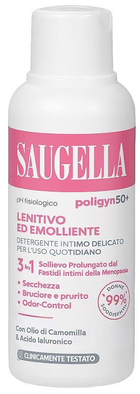 SAUGELLA POLIGYN 50+ DETERGENTE INTIMO LENITIVO ED EMOLLIENTE 250 ML - Antica Farmacia Celesia