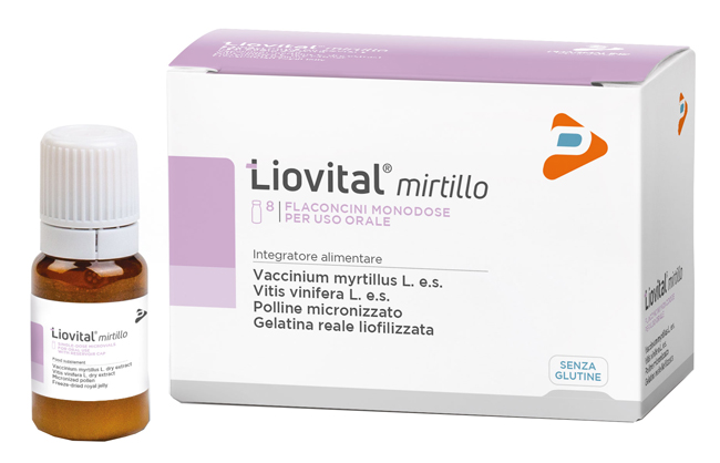LIOVITAL MIRTILLO 8 FLACONCINI 10 ML - Antica Farmacia Celesia