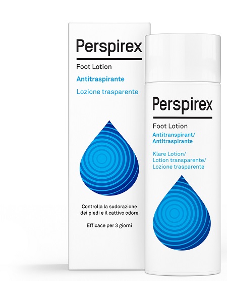 PERSPIREX FOOT LOTION ANTITRASPIRANTE LOZIONE TRASPARENTE SUDORAZIONE E CATTIVO ODORE PIEDI 100 ML - Antica Farmacia Celesia