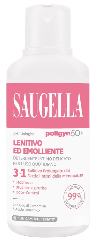SAUGELLA POLIGYN 50+ DETERGENTE INTIMO LENITIVO ED EMOLLIENTE 500 ML - Antica Farmacia Celesia