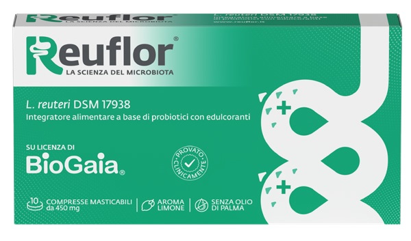 REUFLOR 10 COMPRESSE MASTICABILI AROMA LIMONE - Antica Farmacia Celesia