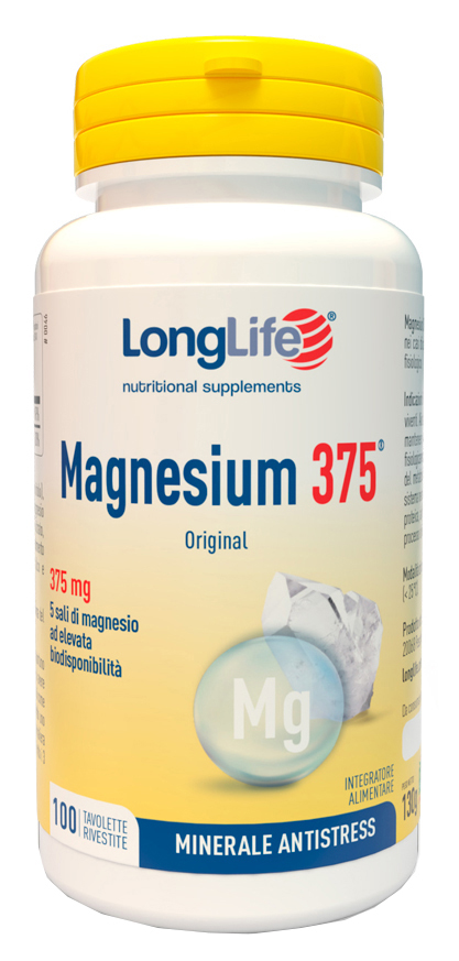 LONGLIFE MAGNESIUM 375 ORIGINAL 375 MG 100 TAVOLETTE - Antica Farmacia Celesia