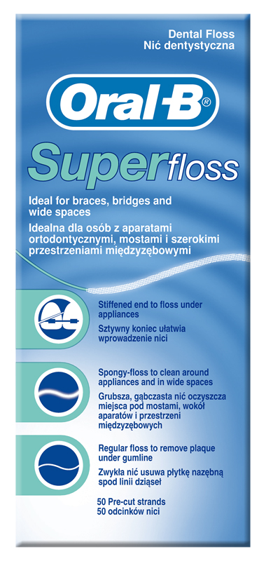 ORALB SUPERFLOSS FILO INTERDENTALE 50 FILI - Antica Farmacia Celesia