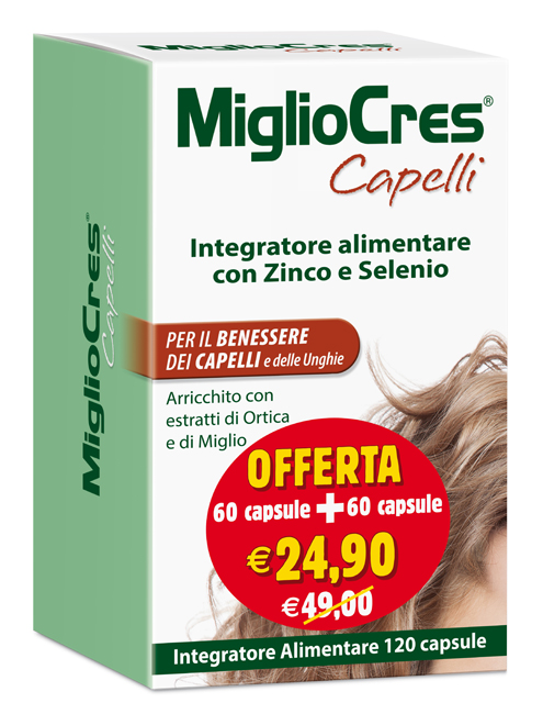 MIGLIOCRES 60+60 CAPSULE 60 G PROMOZIONE - Antica Farmacia Celesia