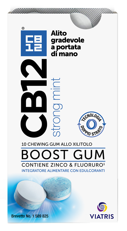 CB12 BOOST 10 CHEWING-GUM ZINCO E FLUORURO NEW FORMULATION - Antica Farmacia Celesia