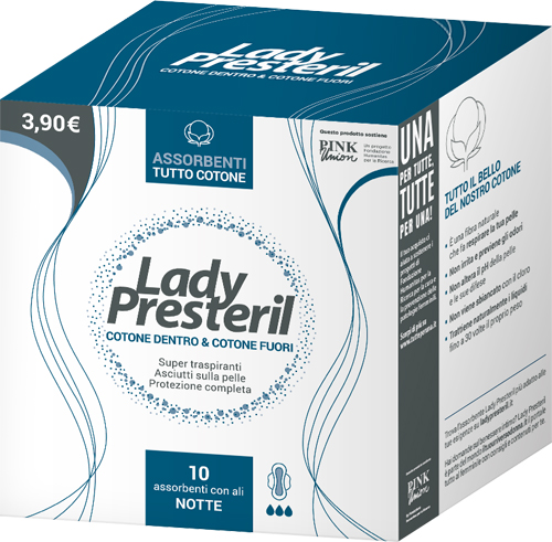 LADY PRESTERIL COTONE DENTRO & COTONE FUORI 10 ASSORBENTI CON ALI NOTTE PROMO - Antica Farmacia Celesia