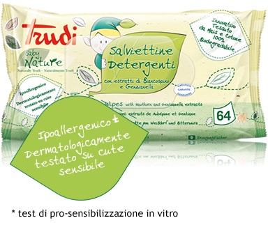 TRUDI BABY NATURE SALVIETTINE DETERGENTI 64 PEZZI - Antica Farmacia Celesia