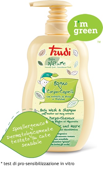 TRUDI BABY NATURE BAGNO CORPO CAPELLI 400 ML - Antica Farmacia Celesia
