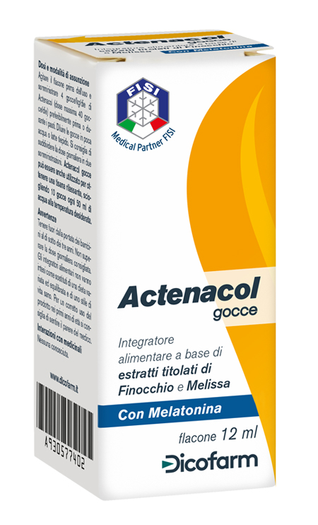 ACTENACOL GOCCE 12 ML CON MELATONINA - Antica Farmacia Celesia