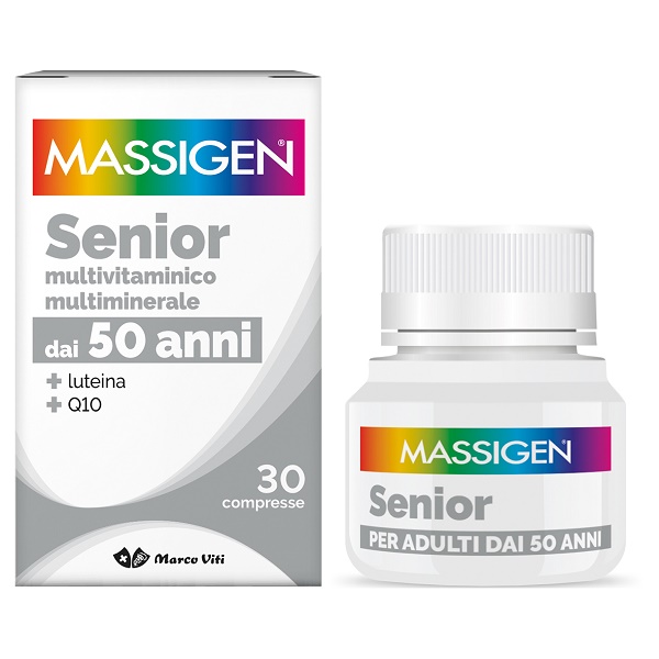 MASSIGEN SENIOR MULTIVITAMINICO E MULTIMINERALE 30 COMPRESSE RIVESTITE - Antica Farmacia Celesia