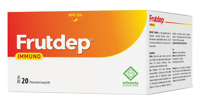 FRUTDEP IMMUNO 20 FLACONCINI 10 ML - Antica Farmacia Celesia