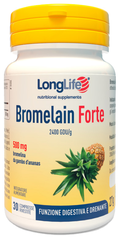 LONGLIFE BROMELAIN FORTE 30 COMPRESSE - Antica Farmacia Celesia