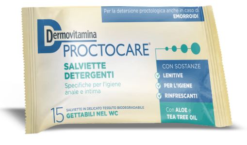 DERMOVITAMINA PROCTOCARE 15 SALVIETTINE DETERGENTI - Antica Farmacia Celesia