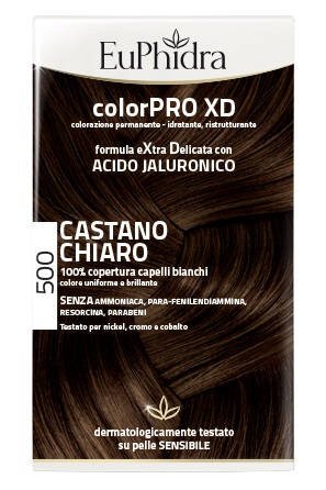 EUPHIDRA COLORPRO XD 500 CAST CHIARO GEL COLORANTE CAPELLI IN FLACONE + ATTIVANTE + BALSAMO + GUANTI - Antica Farmacia Celesia