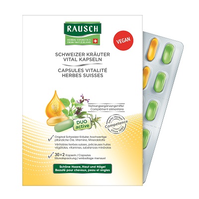 RAUSCH CAPSULE VITALITA' ALLE ERBE SVIZZERE 60 CAPSULE - Antica Farmacia Celesia