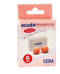 TAPPO AURICOLARE EARPLUG SCUDO IN CERA 6 COPPIE 12 PEZZI ARTICOLO 7EN081 - Antica Farmacia Celesia