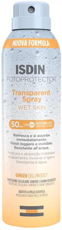 FOTOPROTECTOR TRANSPARENT WET SKIN SPRAY 50+ 250 ML - Antica Farmacia Celesia