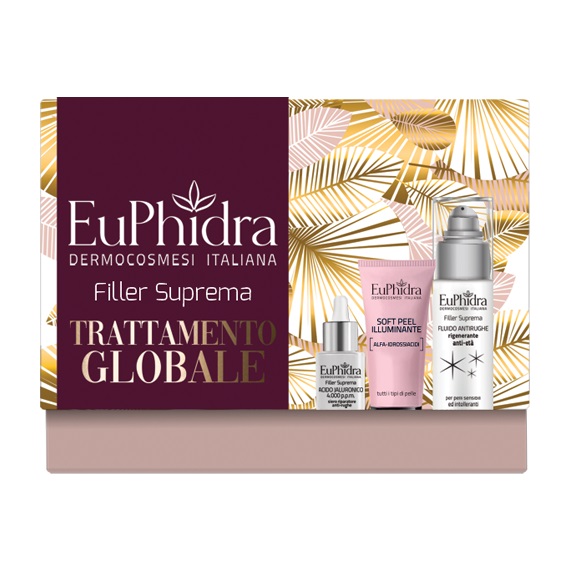 EUPHIDRA FILLER SUPREMA TRATTAMENTO GLOBALE 1 ACIDO JALURONICO + 1 FLUIDO ANTIRUGHE + 1 MINI MASCHERA - Antica Farmacia Celesia