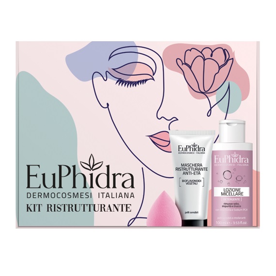 EUPHIDRA KIT RISTRUTTURANTE 1 MASCHERA RISTRUTTURANTE + 1 MINI LOZIONE MICELLARE + 1 DROP MAKE UP - Antica Farmacia Celesia