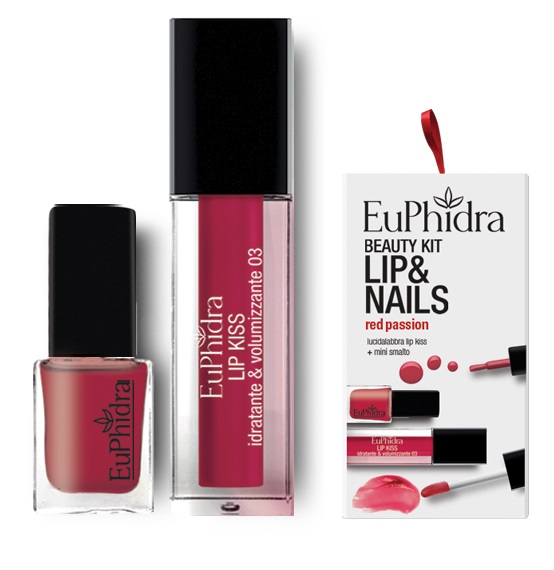 EUPHIDRA COFANETTO BEAUTY KIT RED PASSION 1 GLOSS + 1 SMALTO - Antica Farmacia Celesia
