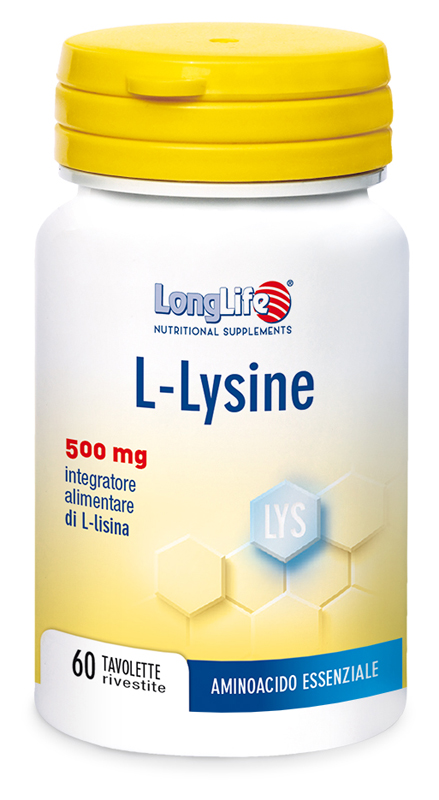 LONGLIFE L-LYSINE 500MG 60 TAVOLETTE RIVESTITE DA 860 MG - Antica Farmacia Celesia