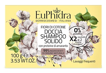 EUPHIDRA DOCCIA SHAMPOO SOLIDO FIORI DI COTONE 100 G - Antica Farmacia Celesia