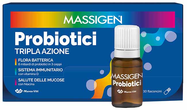 MASSIGEN PROBIOTICI 10 FLACONCINI X 8 ML - Antica Farmacia Celesia