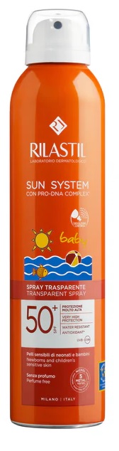 RILASTIL SUN SYSTEM BABY TRANSPARENT SPRAY SPF50+ 200 ML - Antica Farmacia Celesia
