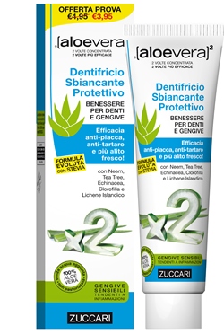 ALOEVERA2 DENTIFRICIO SBIANCANTE PROTETTIVO CON STEVIA 100 ML - Antica Farmacia Celesia