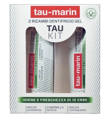 TAU MARIN DENTIFRICIO RINFRESCANTE RICARICA TAU KIT 2X20ML - Antica Farmacia Celesia