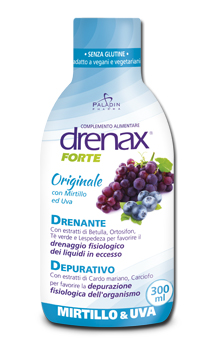DRENAX FORTE ORIGINALE CON MIRTILLO E UVA 300 ML - Antica Farmacia Celesia