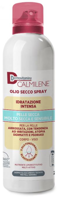 DERMOVITAMINA CALMILENE OLIO SECCO SPRAY IDRATAZIONE INTENSA PER PELLE SECCA, MOLTO SECCA E SENSIBILE 200 ML - Antica Farmacia Celesia
