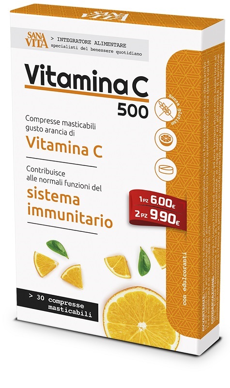SANAVITA VITAMINA C MASTICABILE 30 COMPRESSE - Antica Farmacia Celesia