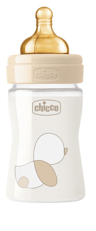 CHICCO BIBERON ORIGINAL 150ML VETRO 1 FORO 1 FORO UNISEX CON TETTARELLA IN CAUCCIU' - Antica Farmacia Celesia