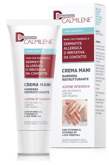 DERMOVITAMINA CALMILENE CREMA MANI BARRIERA RISTRUTTURANTE AZIONE INTENSIVA PER DERMATITE ALLERGICA O IRRITATIVA DA CONTATTO 75 ML - Antica Farmacia Celesia