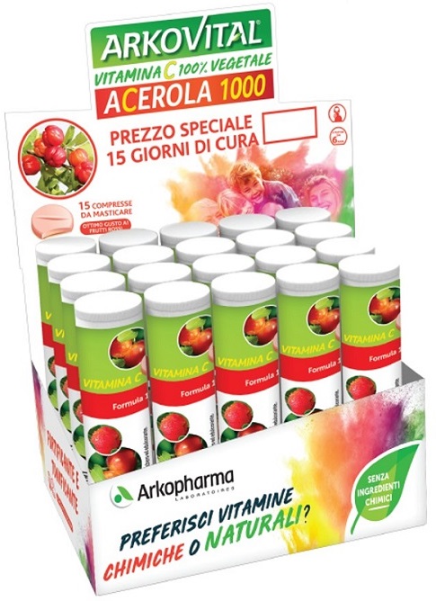 ARKOVITAL ACEROLA 1000 15 COMPRESSE - Antica Farmacia Celesia