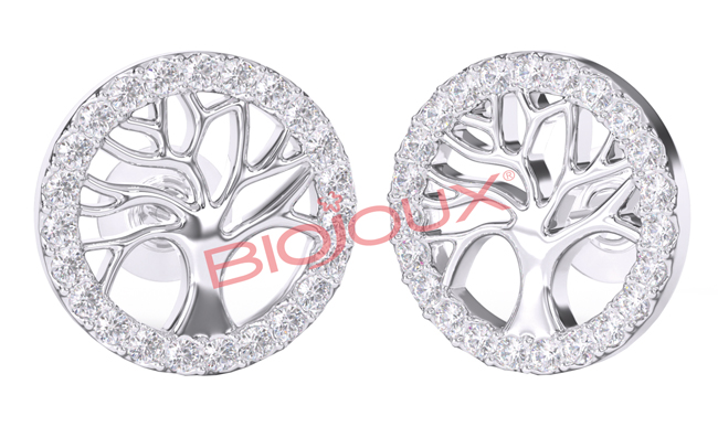 ORECCHINI POST FORATURA TREE OF LIFE WITH CRYSTALS BJT994 - Antica Farmacia Celesia