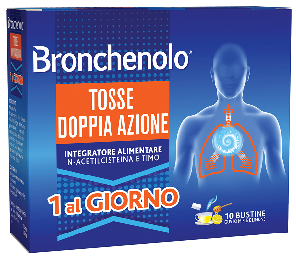 BRONCHENOLO TOSSE DOPPIA AZIONE 10 BUSTINE - Antica Farmacia Celesia