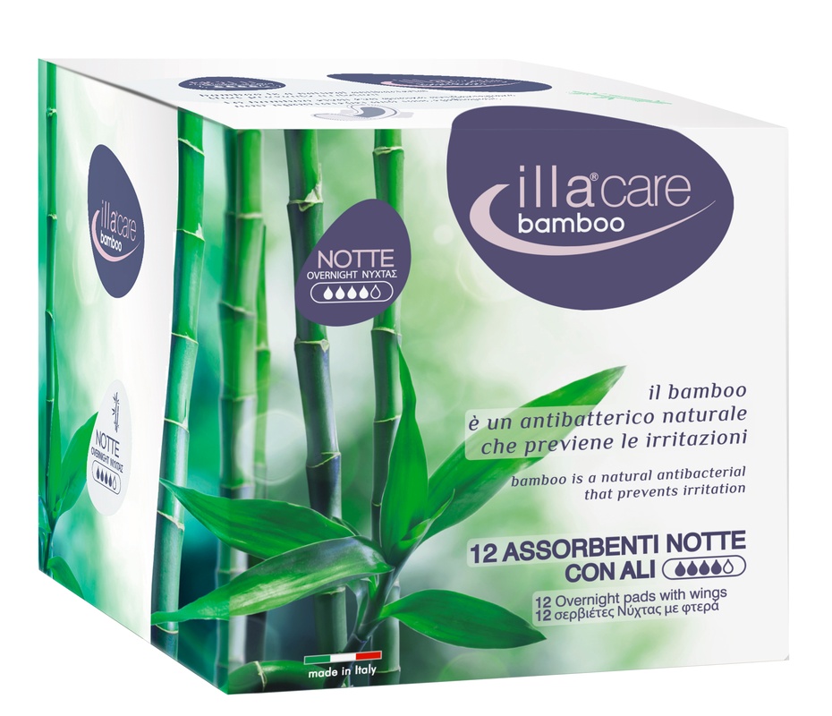 ILLA CARE BAMBOO ASSORBENTE NOTTE 12 PEZZI - Antica Farmacia Celesia