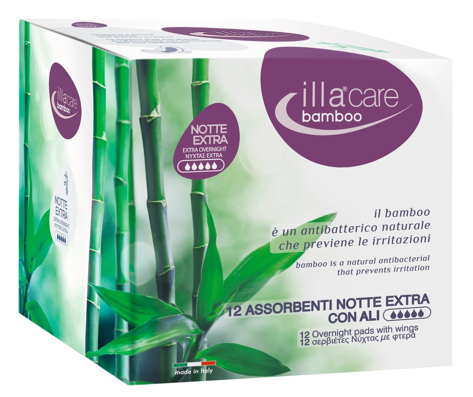 ILLA CARE BAMBOO ASSORBENTI NOTTE EXTRA 12 PEZZI - Antica Farmacia Celesia