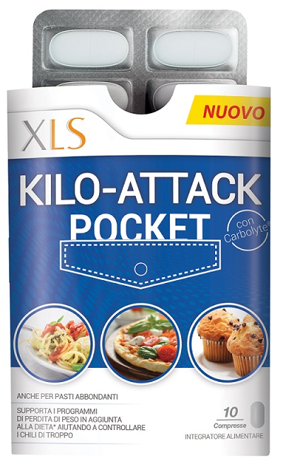 XLS KILO ATTACK POCKET 10 COMPRESSE - Antica Farmacia Celesia