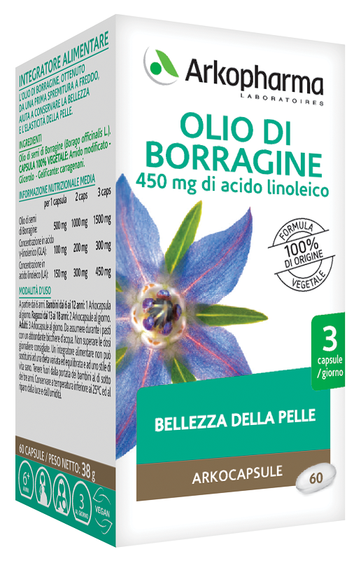 ARKOPHARMA OLIO DI BORRAGINE 60 PERLE - Antica Farmacia Celesia