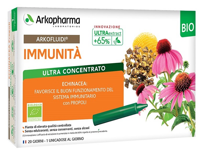 ARKOFLUIDI IMMUNITA' PROPOLI ECHINACEA BIO 20 FIALOIDI 15 ML - Antica Farmacia Celesia