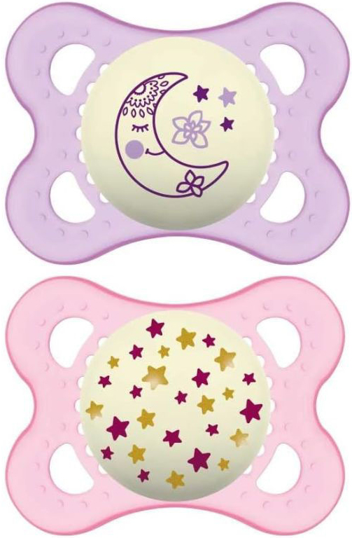 MAM SUCCHIETTO ORIGINAL NIGHT 2-6 MESI SILICONE FEMMINA 2 PEZZI - Antica Farmacia Celesia